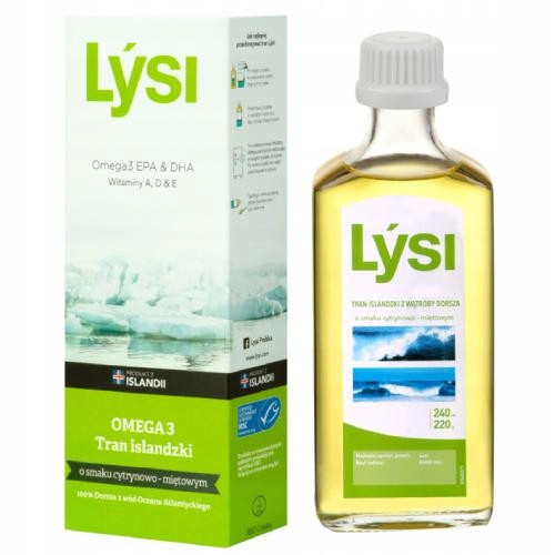  Lýsi limun-menta islandsko ulje jetre bakalara 240 ml