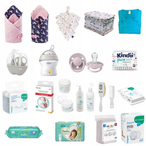  Layette set za novorođenče i mamu BOX XL Girl + GRATIS