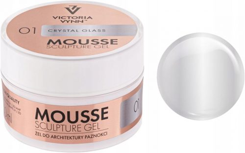  VICTORIA VYNN MOUSSE GEL GEL ZA IZGRADNJU S Thixotropy 01 CRYSTAL GLASS 15 ml