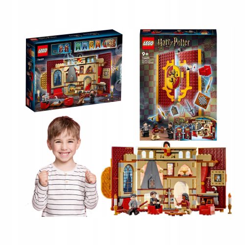  LEGO HARRY POTTER GRYFFINDOR KOLEKCIJSKI SET LIKOVA KAPUT ZASTAVA ABLEM