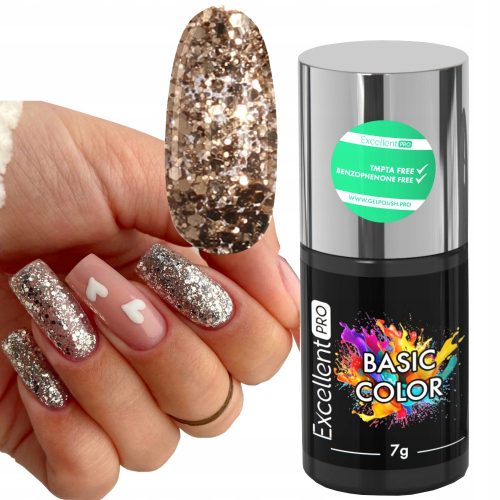  EXCELLENT Pro Basic Colour Gold Glitter HYBRID NAIL 7g