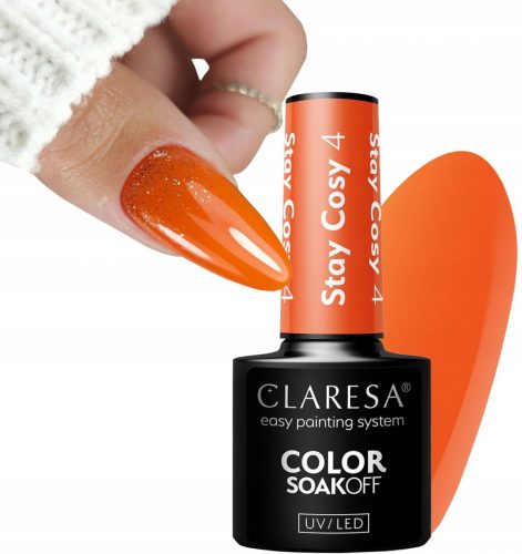  CLARESA ORANGE PUMPKIN HYBRID LAK ZA NOKTE STAY COSY 4