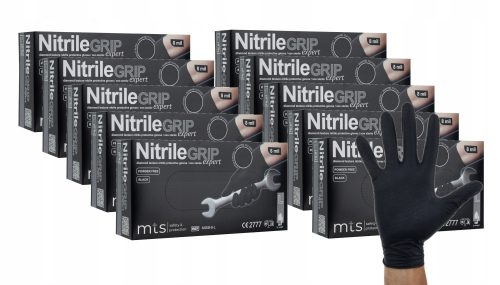  MTS sigurnost i zaštita Nitrile GRIP Expert Black rukavice crne jake rukavice veličine 10 - XL 250 pari