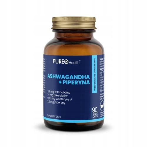  PUREO Health Ashwagandha + piperin, 90 kapsula