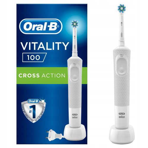  Oral-B Vitality 100 električna četkica za zube s Braun tehnologijom, bijela, 1 kom