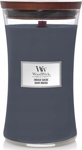 Tradicionalna svijeća od soje INDIGO SUEDE Woodwick 1 kom.