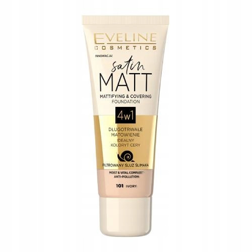  Eveline Satin Matt Mattifying puder Ivory 101