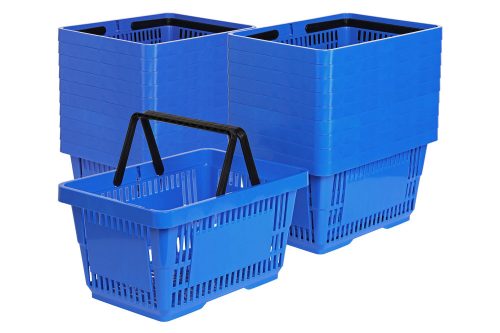  20x shopping košara 2 ručke 22 litre, shopping Blue set