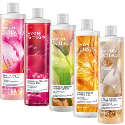  AVON ŽENSKI GEL ZA TUŠIRANJE MIX SET 5X500ML + GRATIS