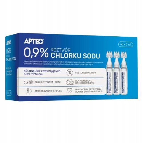  APTEO 0,9% otopina natrijevog klorida FIZIOLOŠKA SOL 40 ampera. x 5 ml