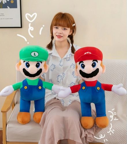  SET 2x MEGA VELIKI SUPER MARIO LUIGI CUDDLE TEDDY BEAR TEDDY BEAR 60cm