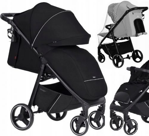  Carrello Bravo Pure Black kolica + Kišna navlaka za Caretero kolica