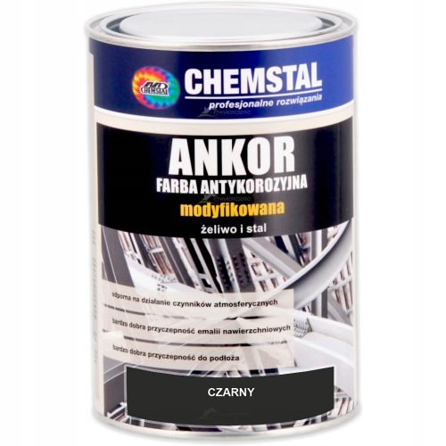  CHEMSTAL Ankor antikorozivna boja crna 10 l