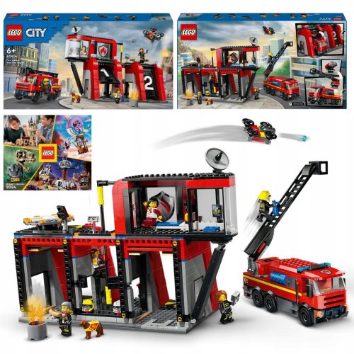  LEGO City 60414 Vatrogasna postaja s vatrogasnim vozilom + Lego katalog 1/2024 Bricks City Technic Speed Star Wars Harry Potter Duplo