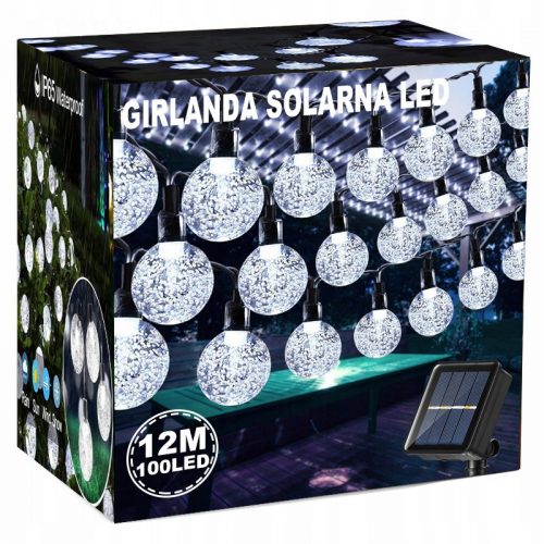  GARLAND SOLARNE VRTNE LAMPE 12M 100 LED KUGLICA