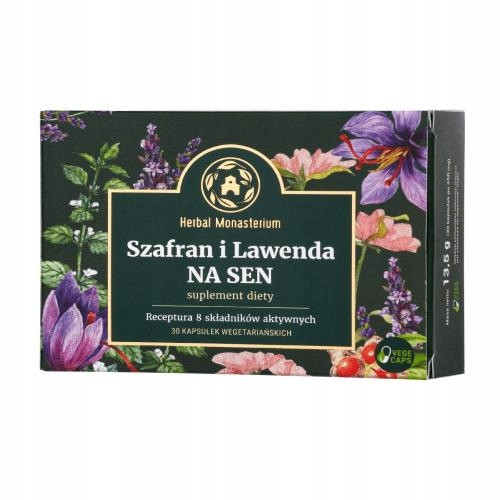  Dodatak prehrani Herbal Monasterium ŠAFRAN I LAVANDA ZA SPAVANJE, 30 kapsula kadulja kapsule 30 ml 30 kom.