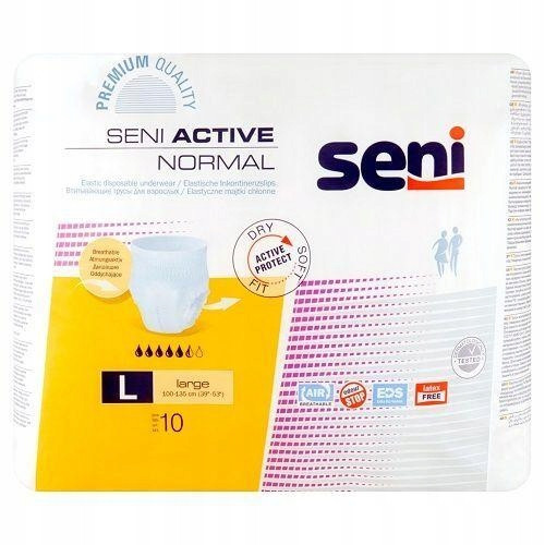  SENI ACTIVE Normal L, 10 kom. - Elastične upijajuće gaćice