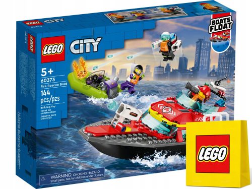  LEGO City 60373 Vatrogasni čamac + LEGO VP papirna vrećica srednje veličine 41cmx34cmx11cm POKLON VREĆICA