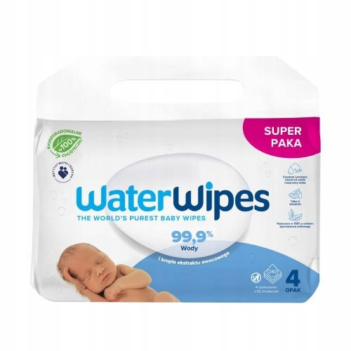  WaterWipes biorazgradive maramice natopljene čistom vodom 4x60 kom