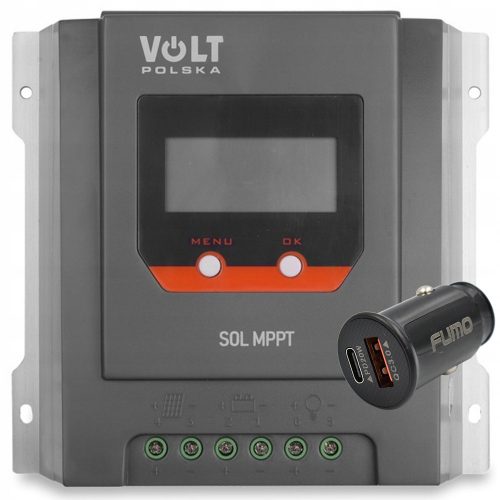  Volt Polska SOL MPPT 20 A solarni regulator + FUMO 3000 mA USB auto punjač