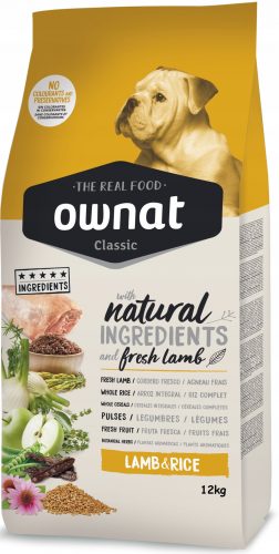  Ownat Classic Lamb Rice suha hrana za pse 12kg Bogata svježom janjetinom