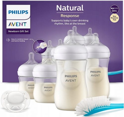  PHILIPS Avent Natural SCD838/11 set bočica + Babymam platnena pelena, glatka bijela