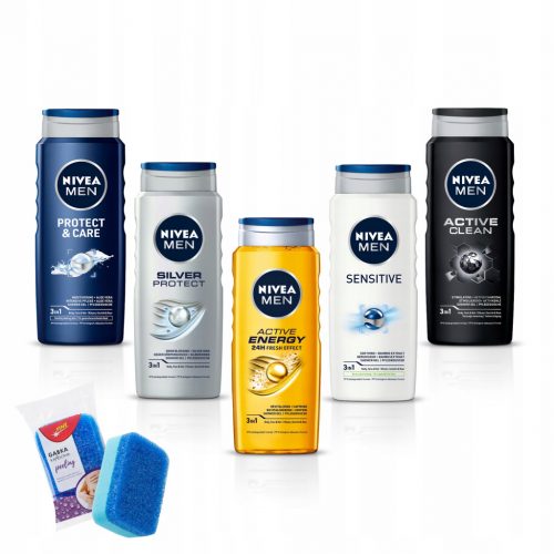  NIVEA Muški gelovi za tuširanje 5*500ml SET