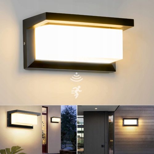 Vrtna zidna lampa - Powerbang crna vrtna zidna svjetiljka s integriranim 18 W LED izvorom