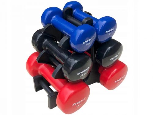  ENERO FIT set bučica (2x1-2x2-2x3 kg) + stalak