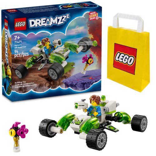  LEGO DREAMZzz 71471 Mateo a jeho terénní auto + Papirnata vrećica LEGO 6315786 žuta 24x8x18 cm