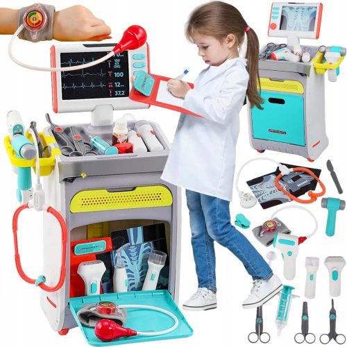  Veliki medicinski set ECG USG X-RAY XXL mali doktor doktor LIGHT SOUND