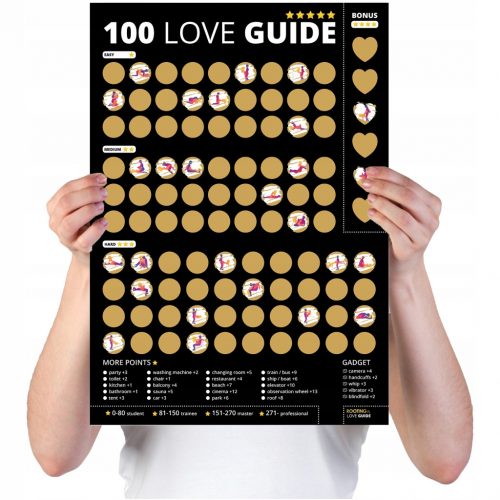  100 x KAMASUTRA SCRATCHHEAD - LJUBAVNI POSTERI POSTER ZA PAROVE - 100 LJUBAVNI VODIČ