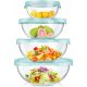 4 STAKLENE POSUDE s poklopcem DISHWASHER BOWLS