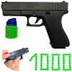  PLASTIČNA PIŠTOLJA ZA METKE GLOCK 17 IMITACIJA ORUŽJA CRNI + 500x PATRONA