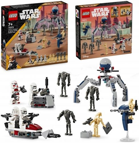  LEGO Star Wars 75372 Clone Trooper and Battle Droid Battle Pack + LEGO KATALOG 2024 NOVO