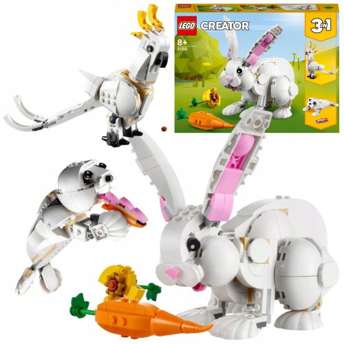  LEGO Creator 399331 Lego Kocke za gradnju 3 u 1 Ptica Zec Zec Tuljan Zeko Igračka Bijela