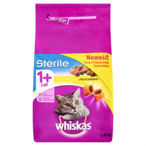  Whiskas suha hrana piletina 1,4 kg