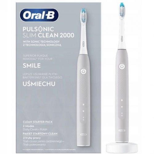 Oral-B Pulsonic Slim Clean 2000 električna četkica za zube, siva