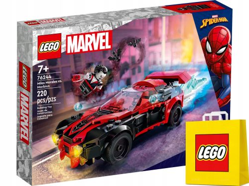  LEGO Super Heroes 76244 Miles Morales protiv Morbiusa + VP LEGO papirnata vrećica srednje veličine 41cmx34cmx11cm POKLON VREĆICA