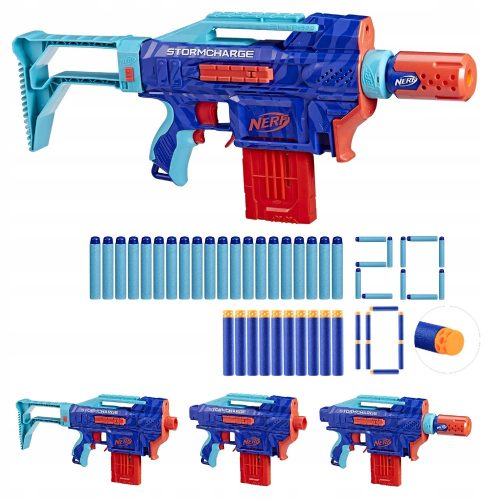  NERF ELITE 2.0 RIFLE GUN STORMCHARGE WILD EDITION SET + ARROTS + Gun Waffle strelice za Nerf za Nerf N-strike Elite strelice za Nerf 10