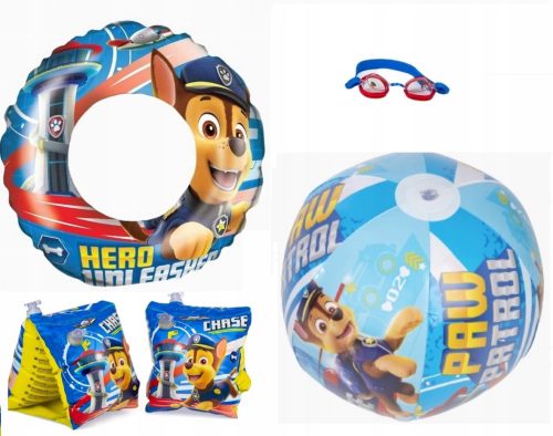 Komplet za plivanje PAW Patrol, krug, naočale, rukavi