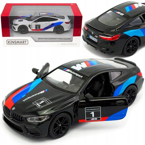  METALNI AUTOMOBIL BMW M8 COMPETITION LIVERY METALNI AUTOMOBIL MODEL 1 38 + CAR BOX MODEL AUTOMOBILA KINSMART