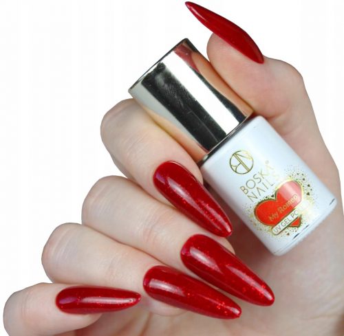  Crveni hibridni lak za nokte My Romeo br. 449 Boska Nails 6 ml Crazy In Love