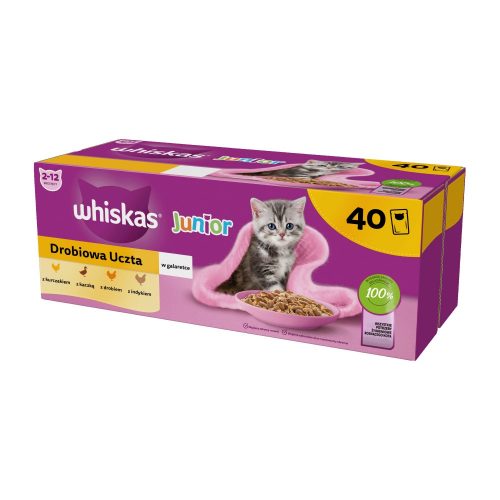  WHISKAS JUNIOR POULTRY FEAST MJEŠAVINA OKUSA U ŽELEU ZA MAČIĆE 40x85g