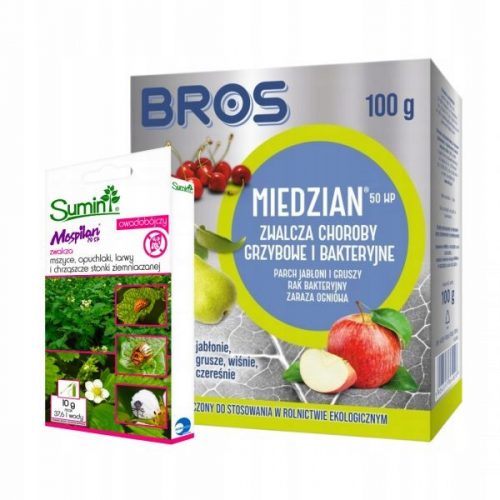  Bros Miedzian 50 WP fungicid 100 g + Sumin Mospilan 20SP insekticid 10 g