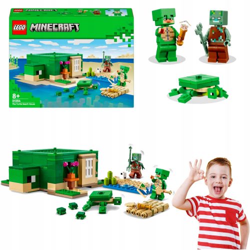  LEGO MINECRAFT KORNJAČA KUĆA NA PLAŽI RATNIK VOJNIK UTAVLJEN