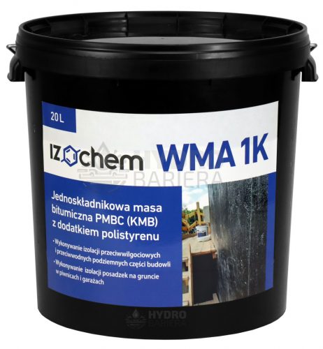  IZOCHEM WMA 1K 20 L VODONEPROPUSNA IZOLACIJA TEMELJNE MASE KMB