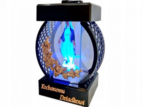  RODITELJI RODITELJIMA GRIT LAMPION KRUG CRNI RTN ROSE GOLD + LED FIGURICA