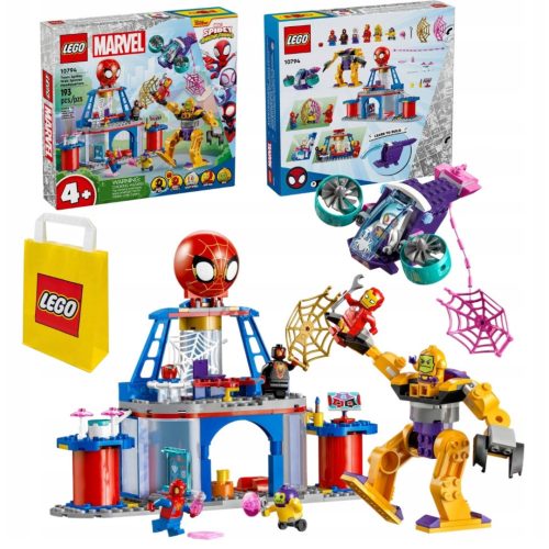  LEGO Super Heroes 10794 LEGO MARVEL SPIDEY 10794 SPIDER TEAM HEADQUARTERS + LEGO papirnata vrećica 6315786 žuta 24x8x18 cm