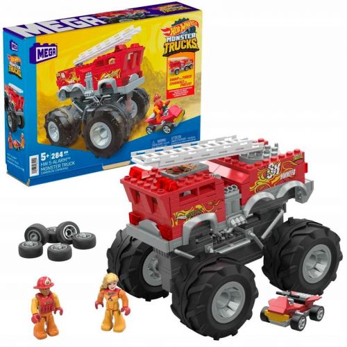  Hot Wheels Monster Trucks Mega - 5-Alarm za vozilo koje se može sastaviti + ATV Buggy set HHD19